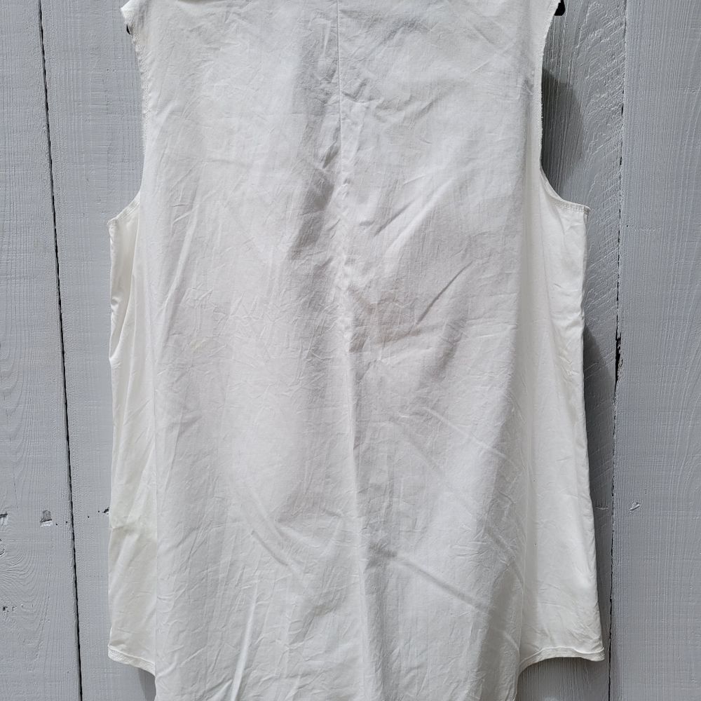 Phillip Lim white top shirt beaded black collar - Picture 8 of 10